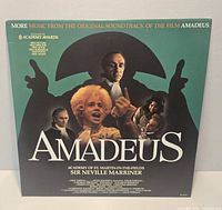 Front cover of the Amadeus soundtrack LP showing title and performers
