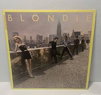 Front cover of Blondie Autoamerican LP showing artwork and sleeve wear