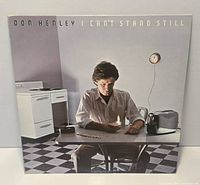 Front cover of Don Henley LP on grey background
