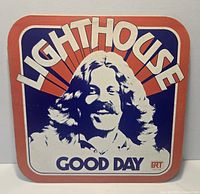 Front view of Lighthouse “Good Day” LP sleeve showing artwork, edge wear