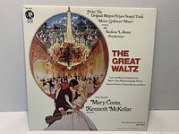 Front cover of The Great Waltz MGM 12" LP showing artwork and title