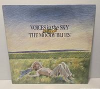 Front cover of Voices in the Sky LP showing artwork and title