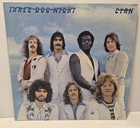 Front cover of Three Dog Night Cyan LP showing artwork and wear condition