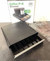 Box and drawer showing capacity and design