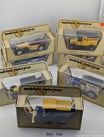 All seven boxed vehicles grouped