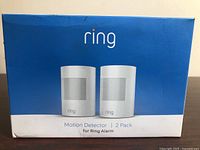 Front of sealed Ring Alarm Motion Detector 2-pack box