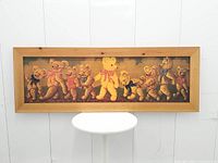 Framed teddy bear print full view