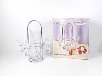 Box showing Casa Elite Cool Martini set beside assembled set