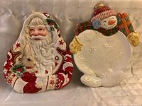 Both ceramic holiday plates front view