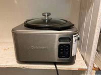 Full view of Cuisinart slow cooker with lid