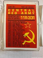 Front of checklist card 11R-30R