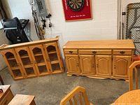 Buffet and hutch side by side showing full view