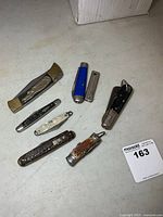 All eight pocket cutters laid out