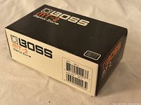 Box top and side showing Boss MT-2 branding and barcode