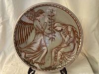 Front view showing full Annunciation design and coloration