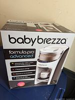 Retail box showing Baby Brezza Formula Pro Advanced