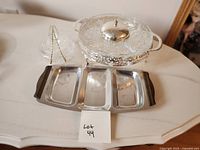 All three serving pieces displayed together