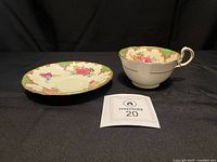 Teacup and saucer set front view