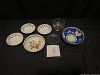 Group shot of all seven trinket dishes