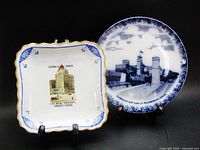 Both souvenir dishes front view