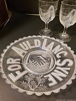 Bread plate and goblets full view