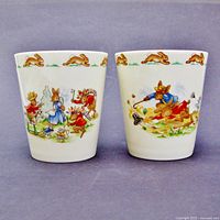 Both Bunnykins Stratford beakers front view