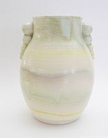 Front view of Shorter & Son drip glaze vase