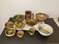 Group shot of all ten stoneware pieces