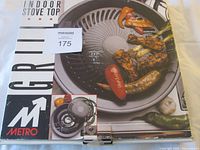 Retail box front showing Metro Indoor Stove Top Grill