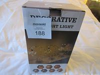 Retail box labeled Decorative Night Light showing product images