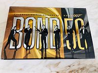 Front of Bond 50 slipcase showing artwork and branding