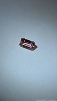 Emerald-cut pink tourmaline front view