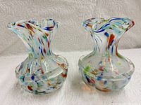 Both vases front view showing coloration and shape