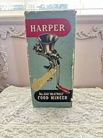 Front of original Harper box showing product illustration and model info