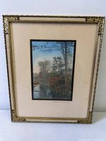 Framed Wallace Nutting photograph full view