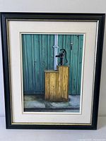 Full view of framed painting