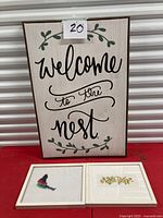 All three framed wall decor pieces displayed together