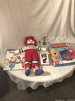 All items arranged on table