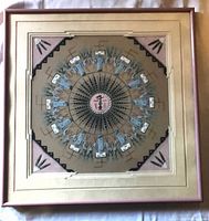 Full view of framed sand painting