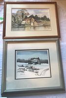 Both paintings together for scale and contents