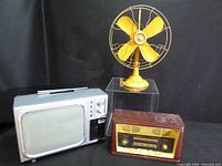 All three replicas: fan, TV, radio