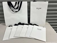 Front view all seven Celine bags
