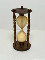 Full view of brass hourglass front