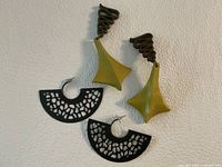 Front view of both pairs of earrings