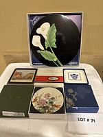 Overview showing Jason placemat box and three coaster sets