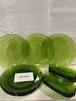 Front view showing plates and bowls