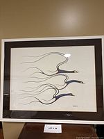 Framed painting showing full artwork