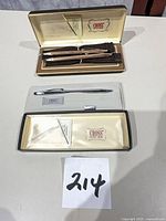 Overview of all boxes and pens