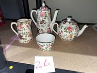 Full view of all four porcelain pieces