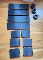 All isolation bases arranged on floor